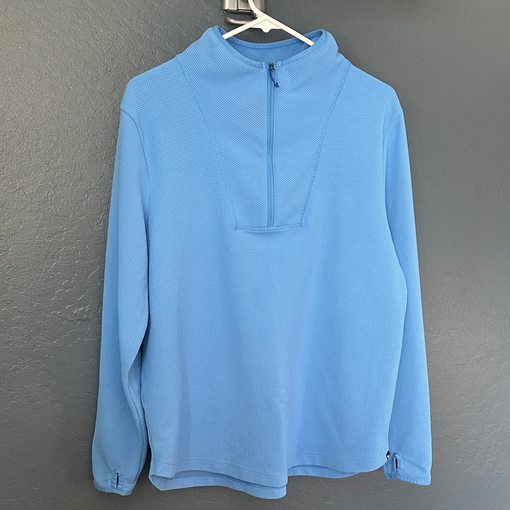 Eddie Bauer Light Blue Quarter-Zip Sweatshirt